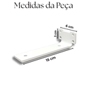 Ver imagem 6 de 4 Suportes 15cm Aço Resistente Design Invisível p/ Prateleira Formato Invertido Mão Francesa Branco