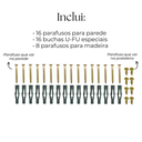 Ver imagem 4 de 4 Suportes 15cm Aço Resistente Design Invisível p/ Prateleira Formato Invertido Mão Francesa Branco