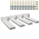 Ver imagem 2 de 4 Suportes 15cm Aço Resistente Design Invisível p/ Prateleira Formato Invertido Mão Francesa Branco