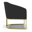 Ver imagem 7 de Kit 02 Poltronas Veludo Base Industrial Dourada Preto