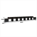 Ver imagem 2 de Conjunto de Escritório Noruega 6 Livreiro 2 Buffet e 7 Mesas 90cm - Via Nossa - Preto e Cedro