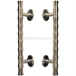 Puxador Duplo Porta Pivotante Correr Rústico Element Bronze Antigo 195mm