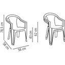 Ver imagem 1 de Kit 12 Cadeiras Plastica Monobloco com Bracos Ilhabela Branca Tramontina