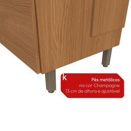 Cozinha Compacta Luna Kappesberg 3 Peças Canela 192,5cm - 7