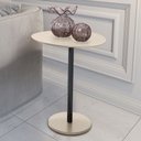 Ver imagem 3 de Mesa Vitta de Canto Design Orgânico com Base em Aço – Sala e Decoração
