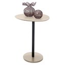 Ver imagem 1 de Mesa Vitta de Canto Design Orgânico com Base em Aço – Sala e Decoração
