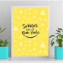 Ver imagem 2 de Quadro Sorrisos Sempre Serão Bem Vindos 33x24cm:Madeira preta