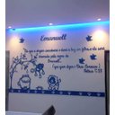 Ver imagem 1 de Kit Painel de Parede Safári 3 Bichos com Frase Personalizado Decoração Quarto do Bebê com Frase Bíbl