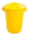 Ver imagem 1 de Cesto Plástico 40l Com Tampa (cr40):Amarelo