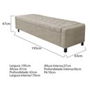 Ver imagem 4 de Calçadeira Baú King Everest P02 195cm para Cama Box Suede - Doce Sonho Móveis Bege