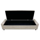Ver imagem 6 de Calçadeira Baú King Everest P02 195cm para Cama Box Suede - Doce Sonho Móveis Bege