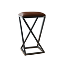 Ver imagem 2 de Banqueta Baixa Metal Luxo Estilo Industrial Moderna:marrom