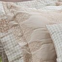Ver imagem 3 de Kit Cobre Leito + Jogo de Cama Queen Bristol - 100% Alg. 200 Fios 07 Peças - Caqui