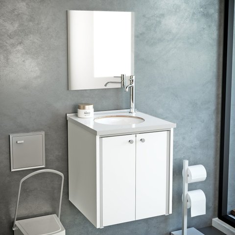 Gabinete para Banheiro 49x42,6cm Fenix Branco