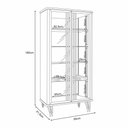 Ver imagem 4 de Cristaleira Decorativo com Led Portas de Vidro Évora Off White/cinamomo G26 - Hb Móveis