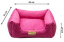 Ver imagem 4 de Cama Luppet Quadrada Luxo para Cachorro ou Gato Rosa Poa M
