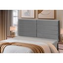 Ver imagem 1 de Cabeceira Estofados Casal King Quarto 1,95cm Lídia Suede Cinza Madelina Decor