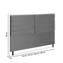 Ver imagem 3 de Cabeceira Estofados Casal King Quarto 1,95cm Lídia Suede Cinza Madelina Decor