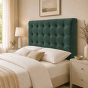 Ver imagem 2 de Cabeceira Ana Estofada Veludo p/ Cama Box Casal King 195cm Quarto