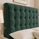 Ver imagem 3 de Cabeceira Ana Estofada Veludo p/ Cama Box Casal King 195cm Quarto