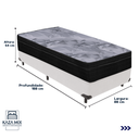 Ver imagem 3 de Cama Box Branco e Colchão Airtech Pampa Molas Ensacadas Solteiro Ortobom
