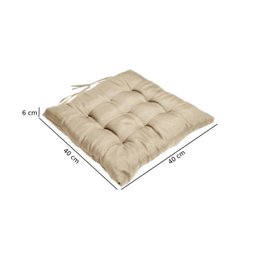 Assentos de Cadeira Futon 40x40 em Sued Liso - Speciale Home Marfim - 3