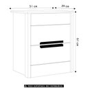 Ver imagem 4 de Mesa de Cabeceira 51cm 2 Gavetas Lara Carvalho/fendi Z17 - Mpozenato