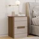 Ver imagem 2 de Mesa de Cabeceira 51cm 2 Gavetas Lara Carvalho/fendi Z17 - Mpozenato