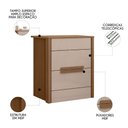 Ver imagem 3 de Mesa de Cabeceira 51cm 2 Gavetas Lara Carvalho/fendi Z17 - Mpozenato