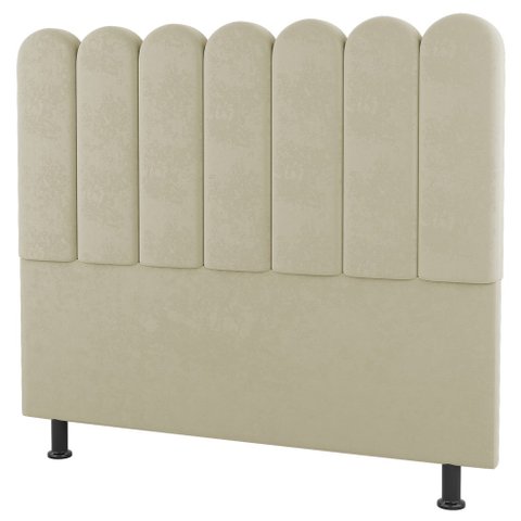 Cabeceira Cama Box Casal Lana 140cm Sintético Bege - Desk Design