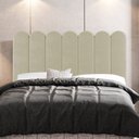 Ver imagem 2 de Cabeceira Cama Box Casal Lana 140cm Sintético Bege - Desk Design
