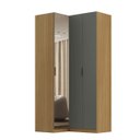 Ver imagem 6 de Guarda Roupa de Canto 3 Portas 1 Espelho Altezza Clean Belmax:freijó/titânio