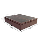 Ver imagem 3 de Cama Box Baú Queen 158 Tecido Sintético Marrom com Colchão Espuma D20 - Tampo Preto Bello Box 12cm
