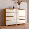Cômoda Grande 147 Cm 8 Gavetas Georgia Moval Freijó/off White - 2