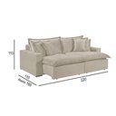 Ver imagem 2 de Sofá 3 Lugares Retrátil com Encosto Fixo Linho M-145 Martins Creme
