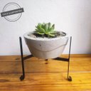 Ver imagem 3 de Suporte de ferro para vaso (17x16 cm) Suporte de chão e mesa - Barra chata