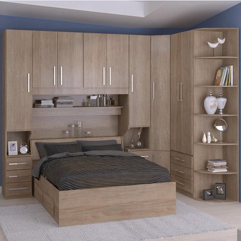 Dormitório Queen Size Sem Cama 1219S Castanho