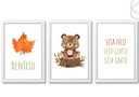 Ver imagem 1 de 3 Quadros Decorativos Infantil Ursinho Bosque Outono:branca