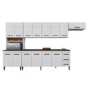 Ver imagem 1 de Cozinha Modulada 14 Portas 3 Gavetas Atenas Kaiki Móveis:branco