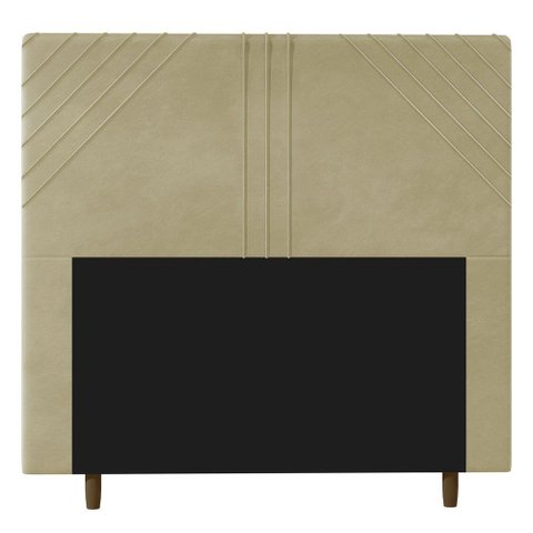 Cabeceira Cama Box Casal Queen Size Lisboa 160cm Bege