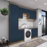 Lavanderia Modulada Kappesberg Celeste 7 Peças Nogueira/azul 230cm - 1