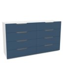 Ver imagem 2 de Cômoda Madri com 8 Gavetas 150x84cm Azul/Branco 250697