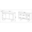 Ver imagem 3 de Balcão Escritório com 3 portas Multimóveis CR25028 Amendoa