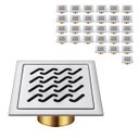 Ver imagem 1 de Ralo Inox 10x10 Anti Odor Kit 28 Uni Casa Banheiro Quintal Anti Inseto Cozinha Resistente Lavabo Seg