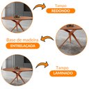 Ver imagem 5 de Mesa para Sala de Jantar Ballare 135cm Redonda Madeira Laminado Moderna Mobília