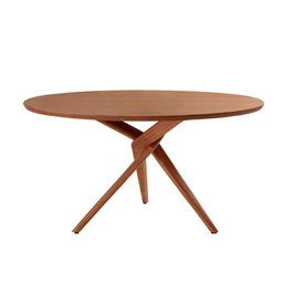 Mesa para Sala de Jantar Ballare 135cm Redonda Madeira Laminado Moderna Mobília - 1