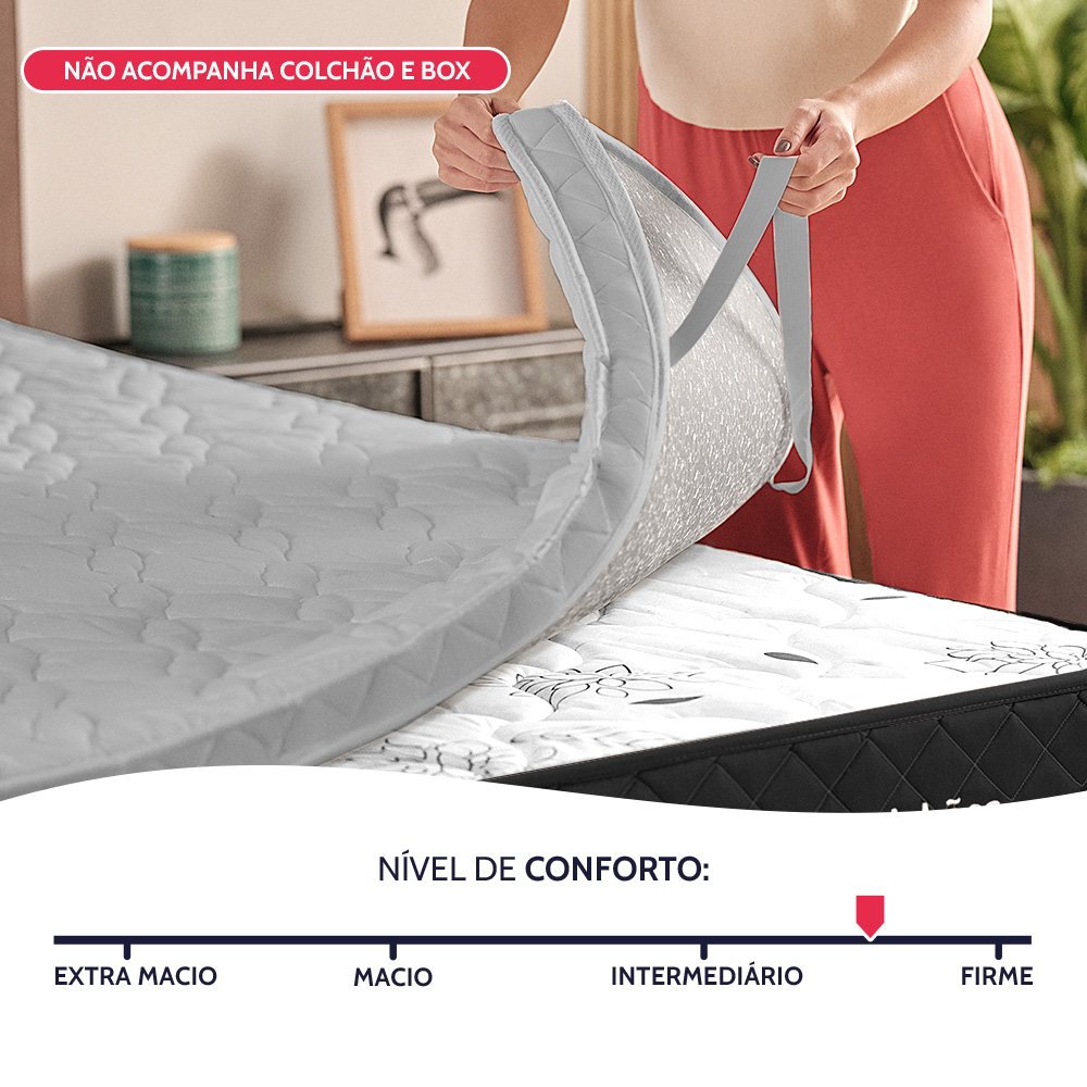 Pillow Top Casal Espuma D45 Firme 138x188x5cm - Bf Colchões - 3