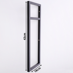 Estrutura para Prateleira 2 Niveis Industrial 43x18 Metal Preto - 5