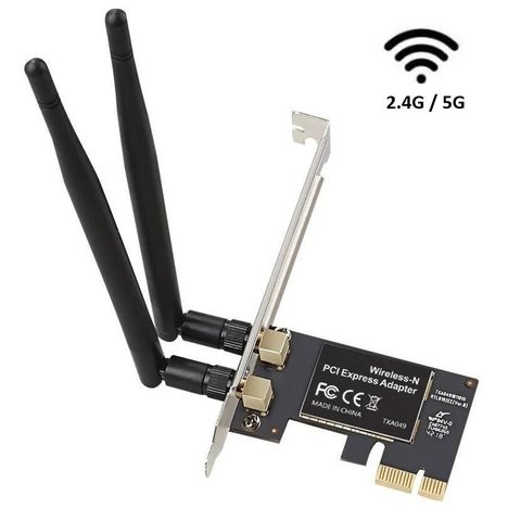 Placa Pci-e Express Wireless Dual Band 5g e 2.4g 2 Antenas Kp-t119