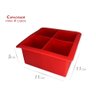 Forma Silicone Gelo com Tampa Papinha 4 Cubos Grandes - 2